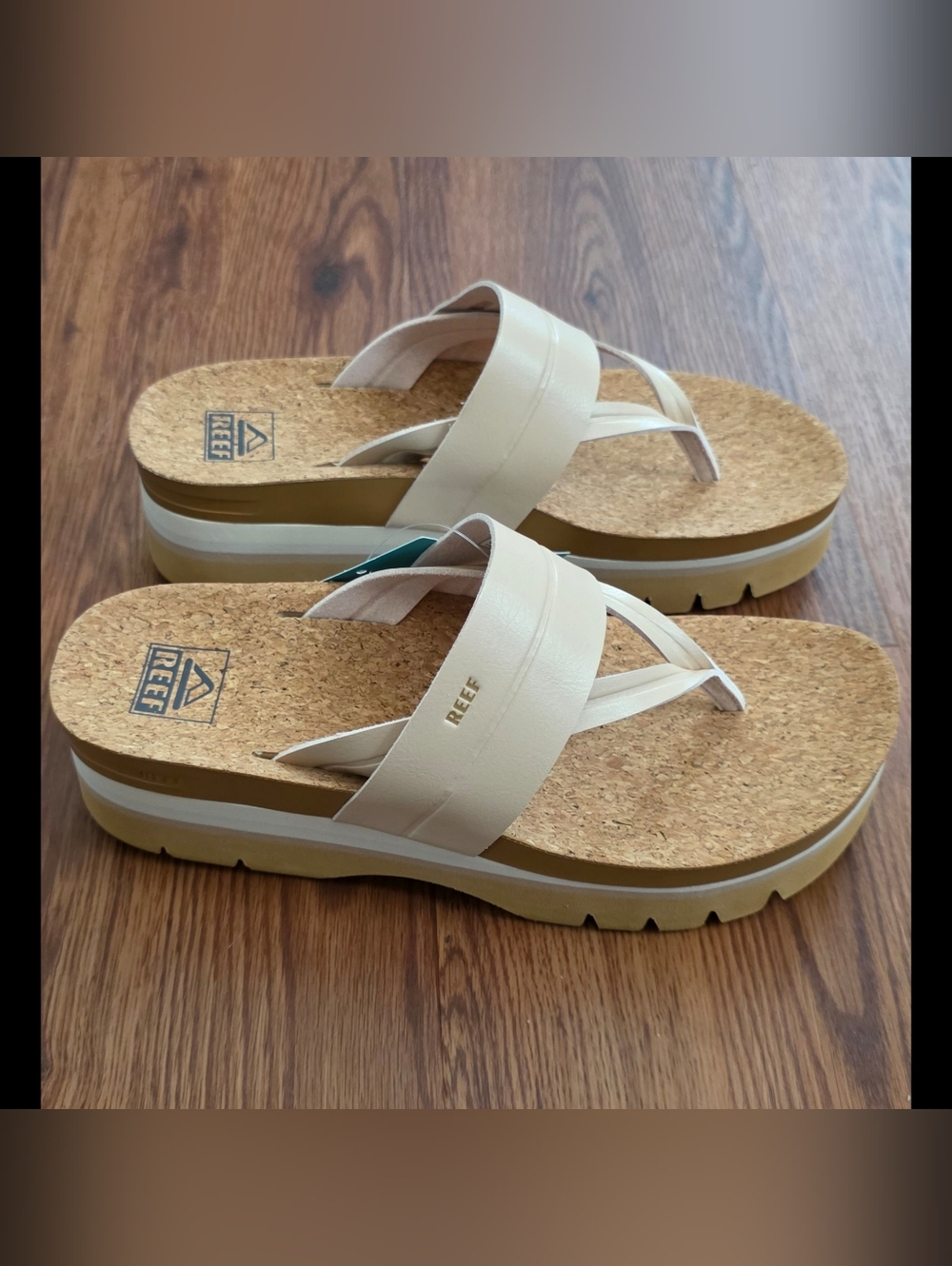 Reef Platform Slide Sandals in Beige - Picture 3 of 9